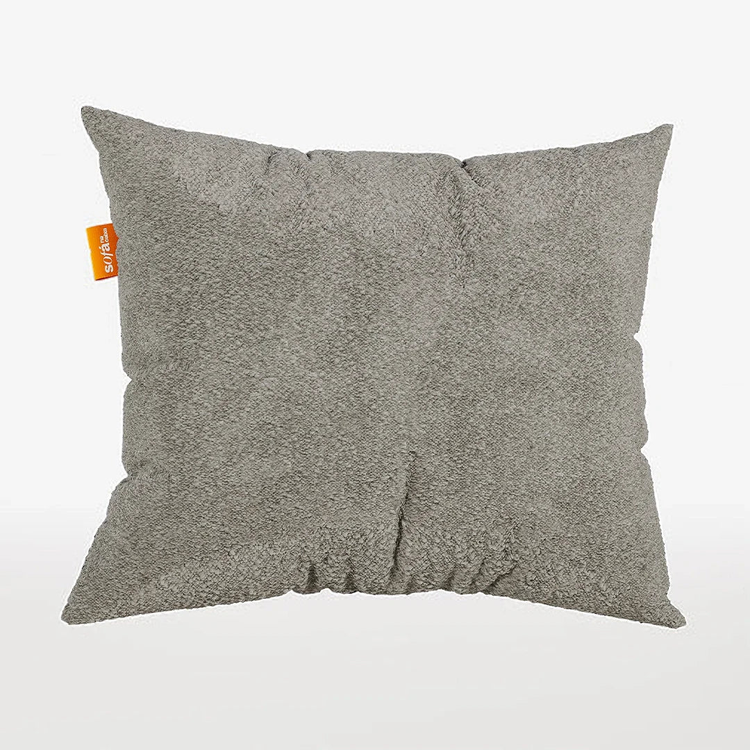 Almofada Tecido Bouclé  - Cor Cinza - 45x45cm